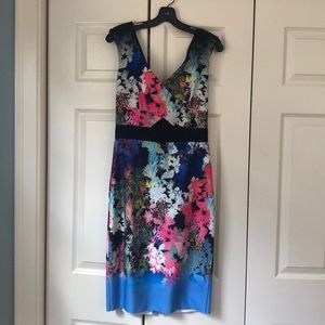 Milly Ombré Floral Print Wrap Sheath Dress